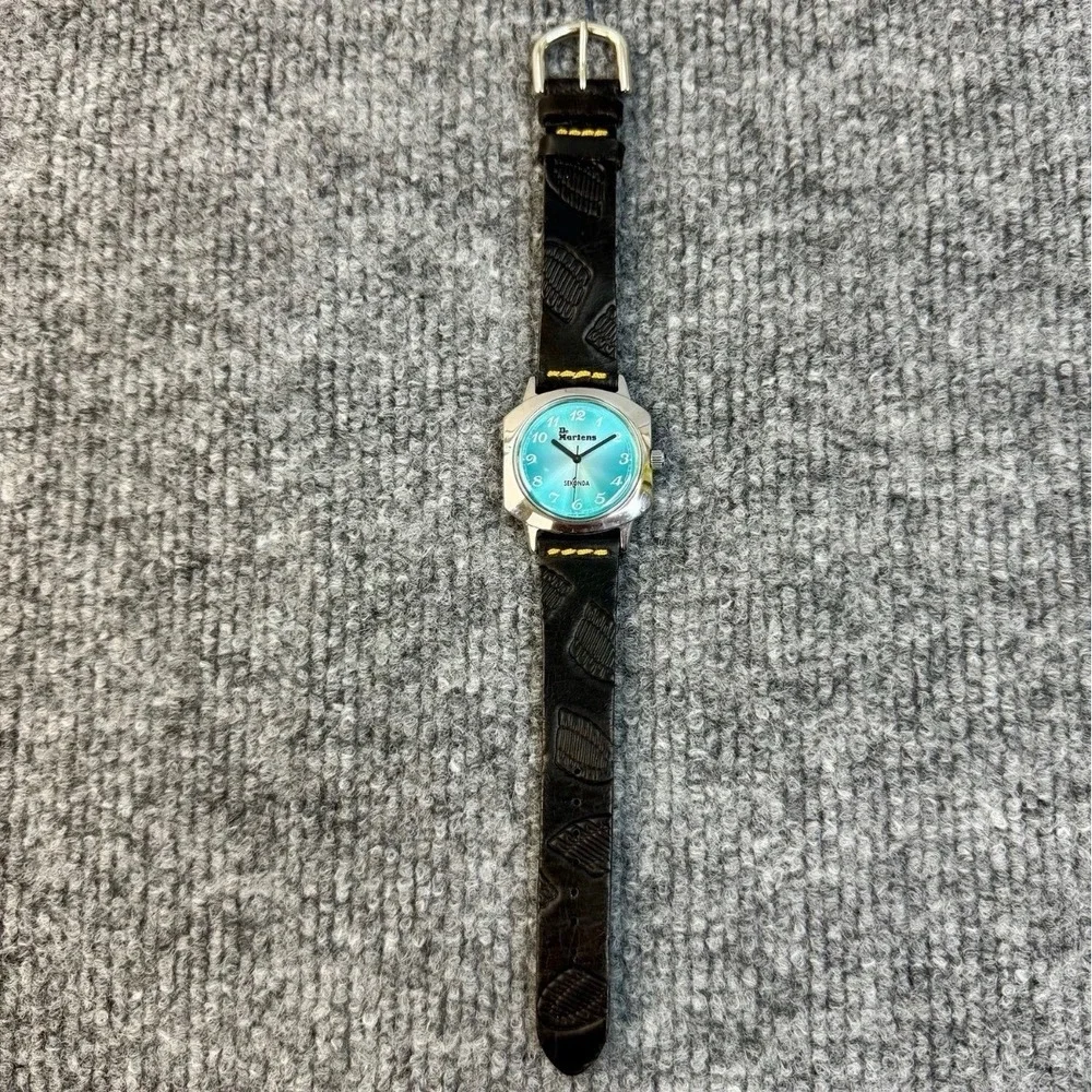 Dr Martens Sekonda Vintage Watch Teal Sunburst Dial Leather Sole‎ Embossed Read